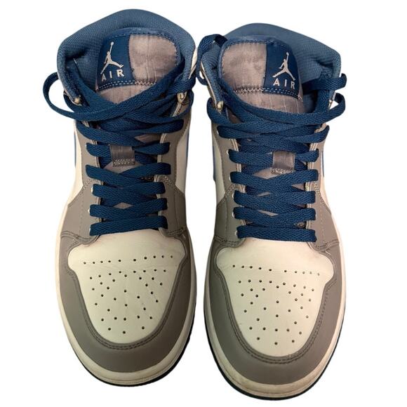 Air Jordan 1 Mid GS Cement True Blue Classic Sneakers DQ8423014 Size 7 New main image 8